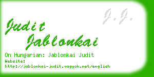 judit jablonkai business card